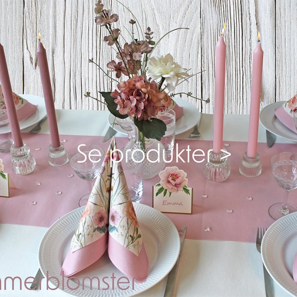 Vendbar lysestage, stagelys og fyrfad, lav model, 1 stk.