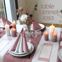 Gammelrosa stoflignende servietter 40x40 cm. 12 stk.