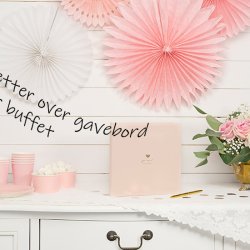 Lyser�de rosetter af papir, 3 stk. 20-30 cm. 