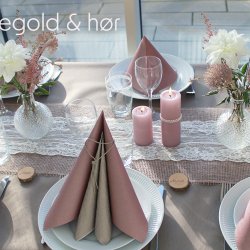 Blonde bordl�ber i vaskbart stof, 9 meter