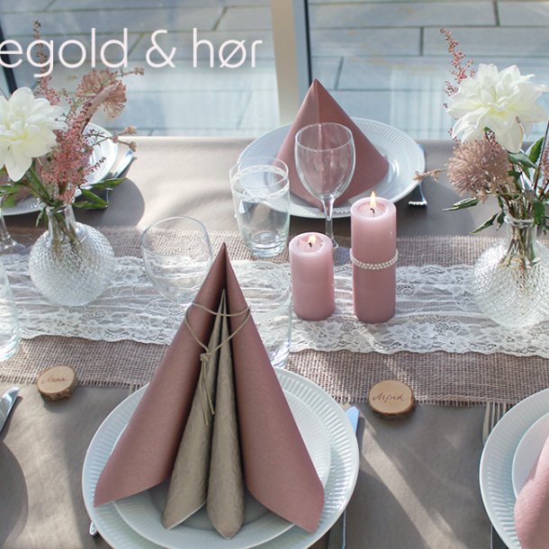 Blonde bordl�ber i vaskbart stof, 9 meter