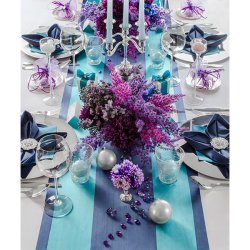 Satin bordl�ber, M�rkebl� 9 meter