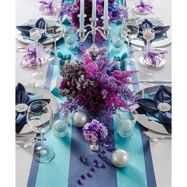 Satin bordl�ber, M�rkebl� 9 meter