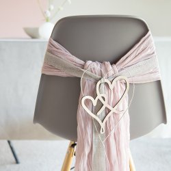 Gammelrosa bordl�ber i vaskbart stof, 3 meter