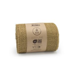 Bordl�ber Guld metallic, jute ECO-LINE, 15 cm x 10 m.
