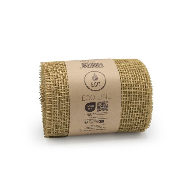 Bordl�ber Guld metallic, jute ECO-LINE, 15 cm x 10 m.