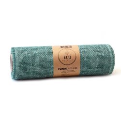 Bordl�ber Eukalyptus/petrol, jute ECO-LINE, 30 cm x 5 m.