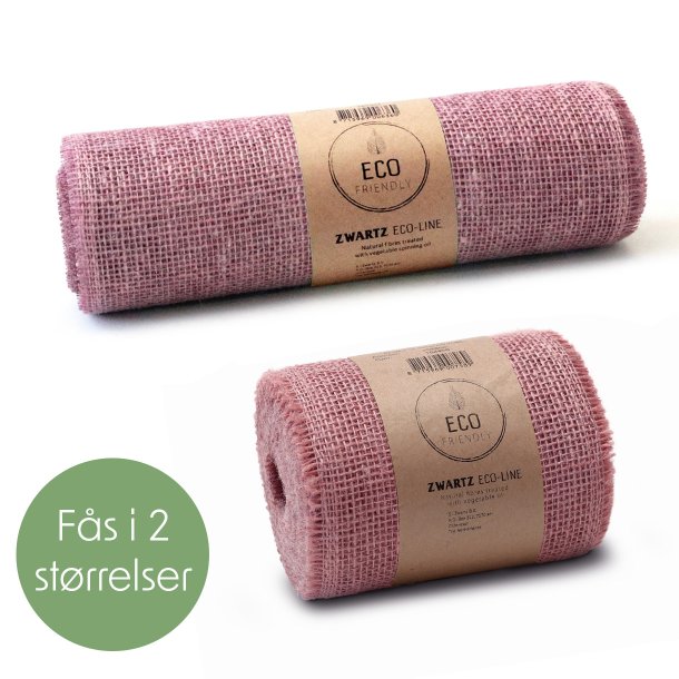 Bordl�ber Gammelrosa, jute ECO-LINE, v�lg mellem 2 str.
