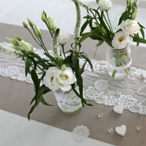 Blonde bordl�ber i vaskbart stof, 9 meter