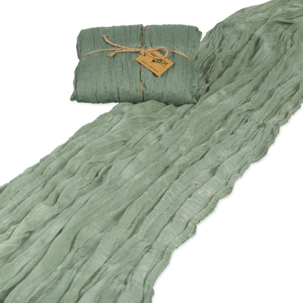 Jade/stvgrn bordlber i vaskbart stof, 3 meter