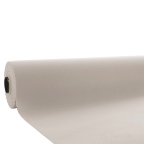 Sand/lys h�r stoflignende airlaid rulledug, 1,18 x 25 m.