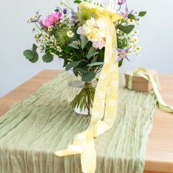 Pistacie bordl�ber i vaskbart stof, 3 meter