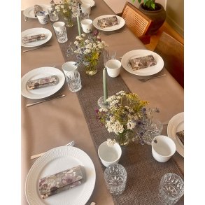 Bordl�ber Taupe/gr�, jute ECO-LINE, 30 cm x 5 m.