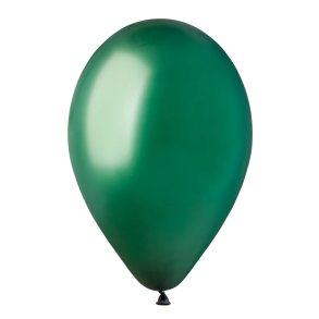 Emerald m�rkegr�n metallic ballon 100% plastikfri, 1 stk.