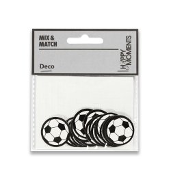 Kartonstickers til konfirmation, fodbolde 20 stk.