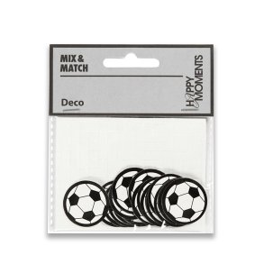Kartonstickers til konfirmation, fodbolde 20 stk.