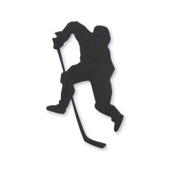 Kartonstickers til konfirmation, ishockeyspiller, 10 stk.