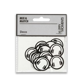 Kartonstickers til konfirmation, gamer headset, 20 stk.