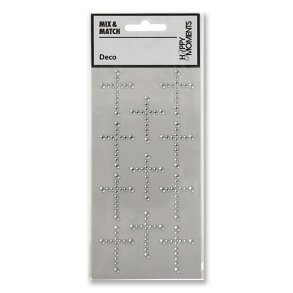 Rhinsten korsstickers, 11 stk.