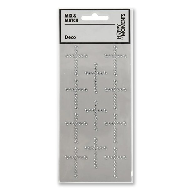 Rhinsten korsstickers, 11 stk.