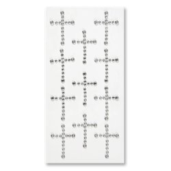 Rhinsten korsstickers, 11 stk.