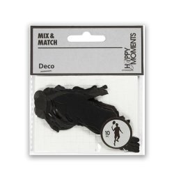 Kartonstickers til konfirmation, badmintonspiller, 10 stk.