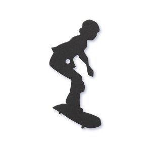 Kartonstickers til konfirmation, skater, 10 stk.