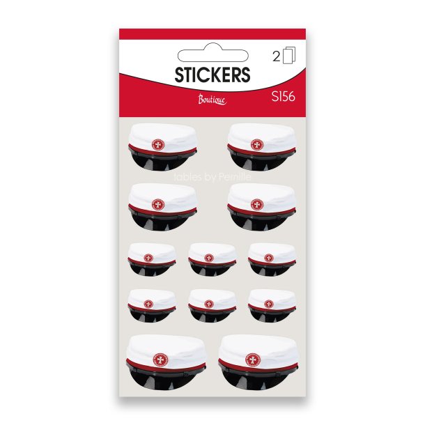 Stickers med r�de studenterhuer, 24 stk.