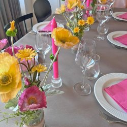 3 stk. valmuer silkeblomster, 63 cm.