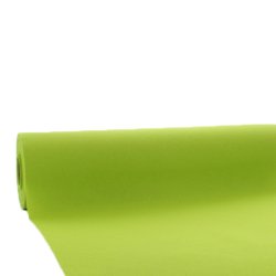 Limegr�n stoflignende airlaid rulledug, 1,18 x 25 m.