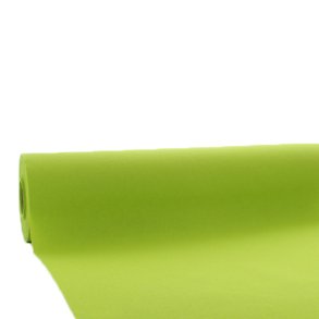 Limegr�n stoflignende airlaid rulledug, 1,18 x 25 m.