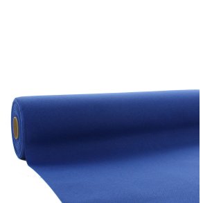 M�rkebl� stoflignende airlaid rulledug, 1,18 x 25 m.