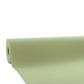 Olivengr�n stoflignende airlaid rulledug, 1,18 x 25 m.