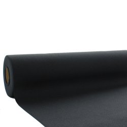 Sort stoflignende airlaid rulledug, 1,18 x 25 m.