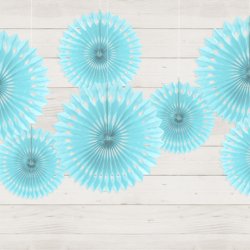 lysebl� rosetter til konfirmation