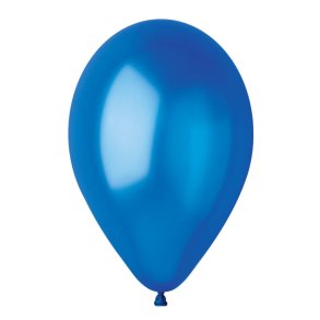 Bl� metallic ballon 100% plastikfri, 1 stk.