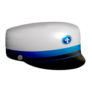 Folieballon som bl� studenterhue, 1 stk. XL 60 cm.