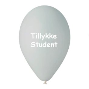 Tillykke student balloner, gr� EUX student, 10 stk.