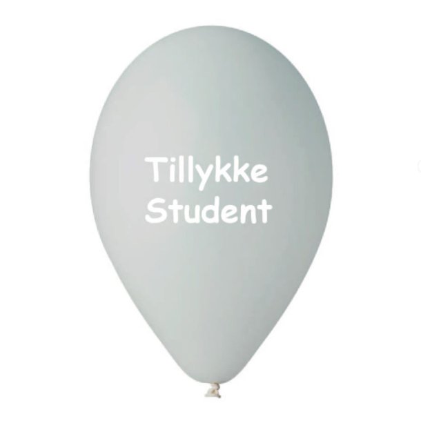 Tillykke student balloner, gr� EUX student, 10 stk.