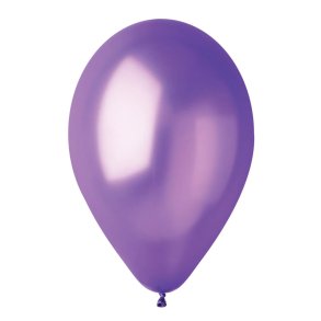 Lilla metallic ballon 100% plastikfri, 1 stk.