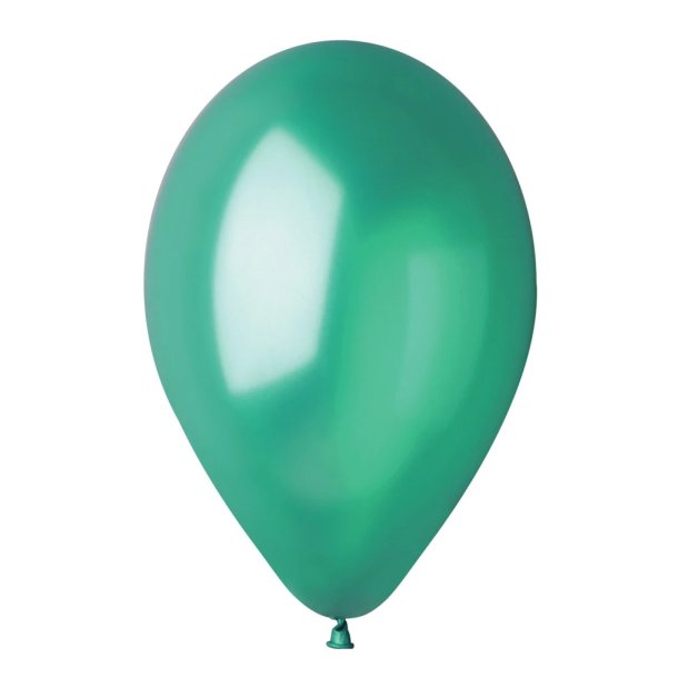 M�rkegr�n metallic ballon 100% plastikfri, 1 stk.