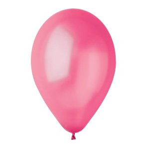 Pink metallic ballon 100% plastikfri, 1 stk.