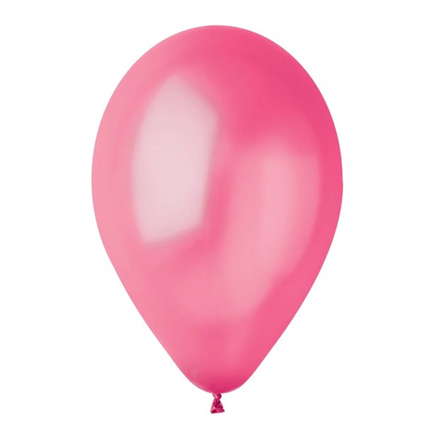 Pink metallic ballon 100% plastikfri, 1 stk.