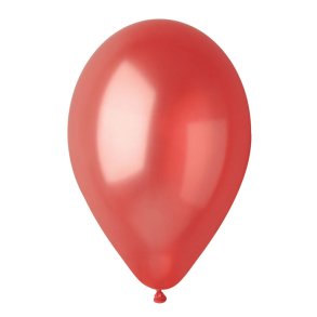 R�d metallic ballon 100% plastikfri, 1 stk.