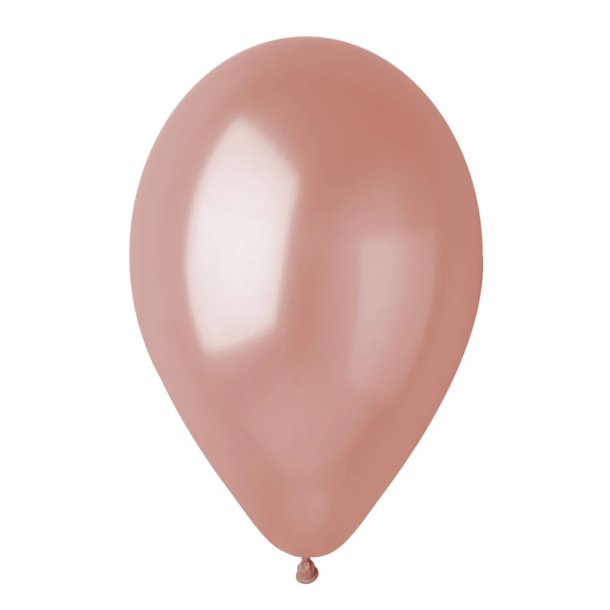 Rosegold/gammelrosa metallic ballon 100% plastikfri, 1 stk.