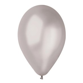 S�lv metallic ballon 100% plastikfri, 1 stk.