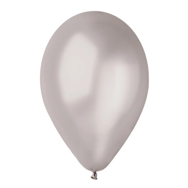 S�lv metallic ballon 100% plastikfri, 1 stk.