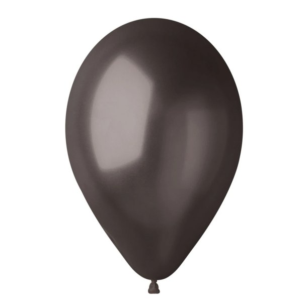 Sort metallic ballon 100% plastikfri, 1 stk.