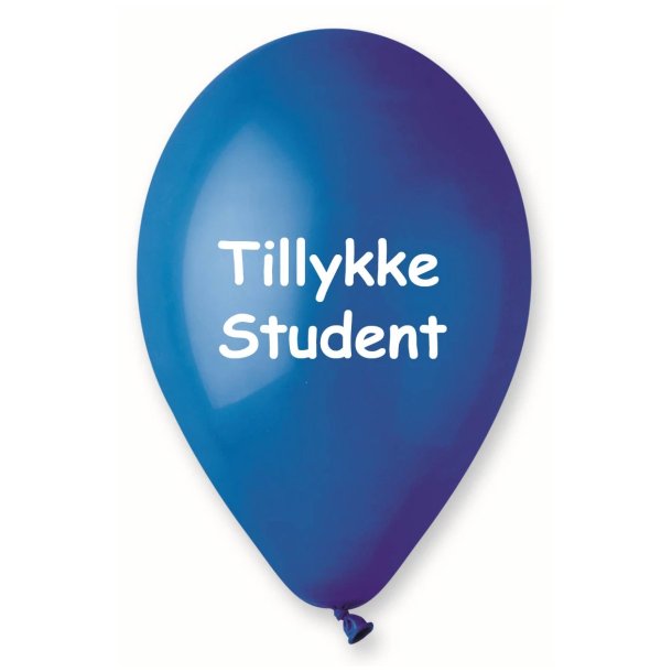 Tillykke student balloner bl�, 10 stk.
