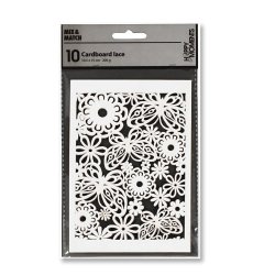 Blondekarton hvid, 10,5 x 15 cm. (A6), 10 stk.